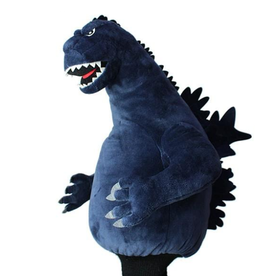 Godzilla Golf Driver Headcover Plush 460cc Character Japan NEW — three-quarter side view