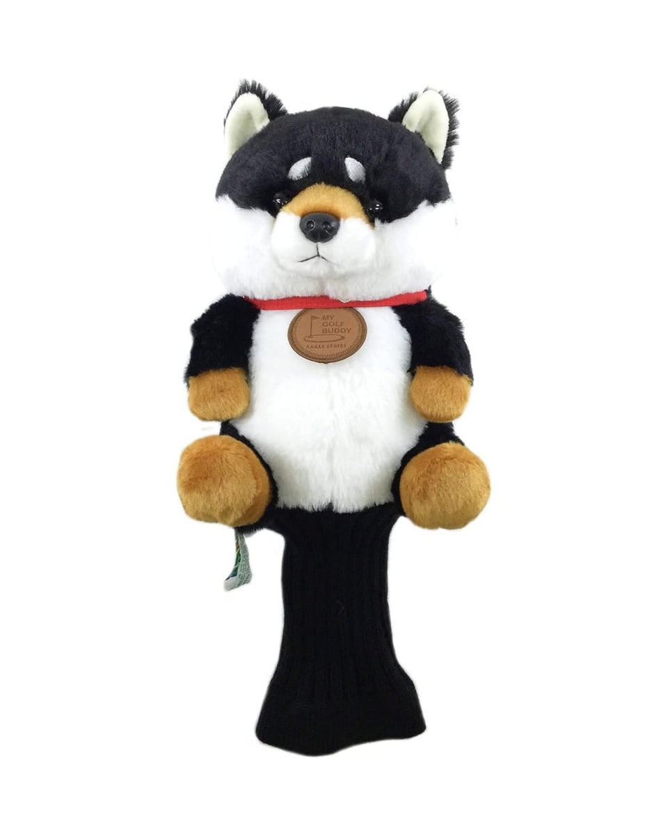 Black Mameshiba Golf Driver Headcover Plush 460cc Japanese Dog Japan NEW golf headcover