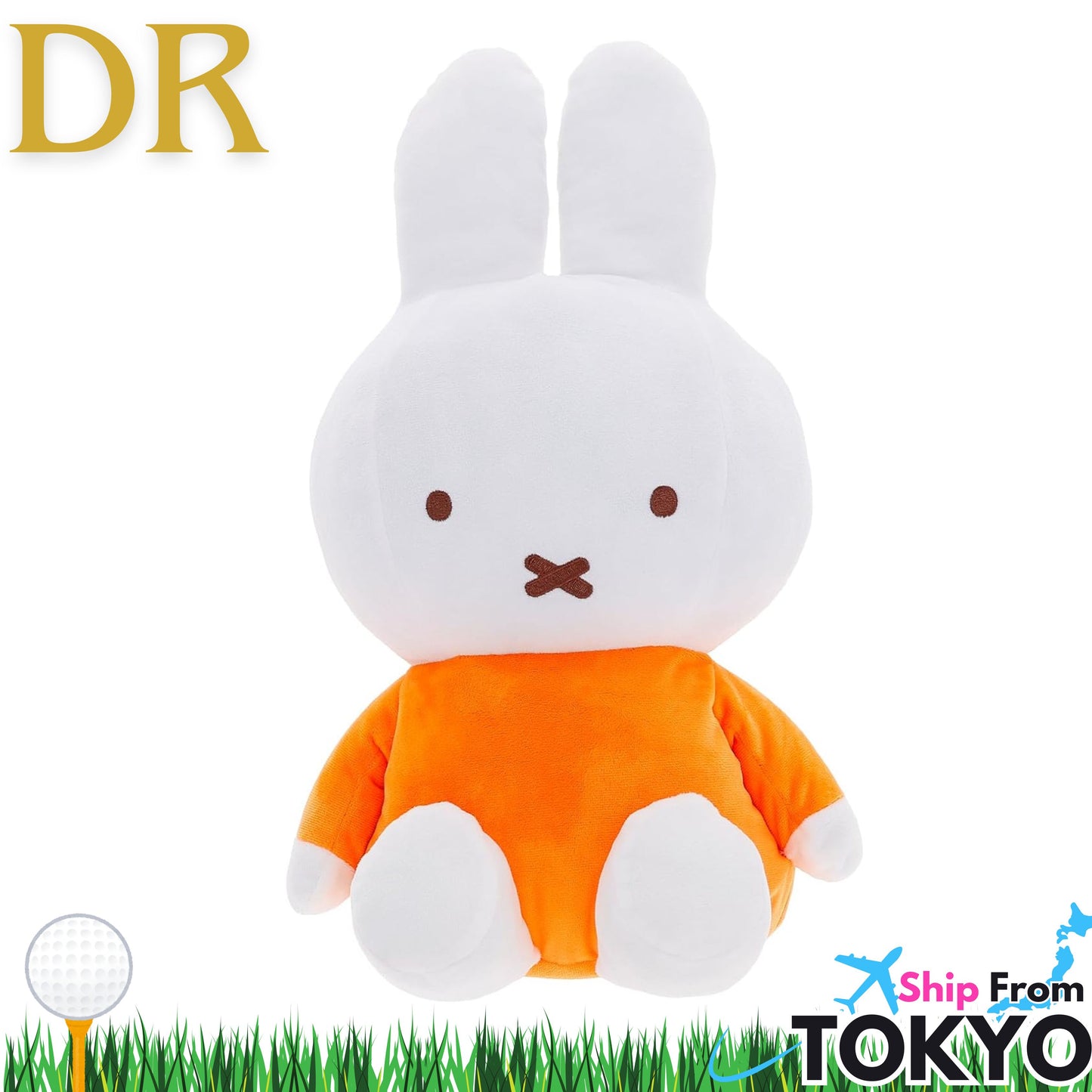 Japan Official Miffy Golf Driver Head Cover (460cc) - Orange Plush Edition